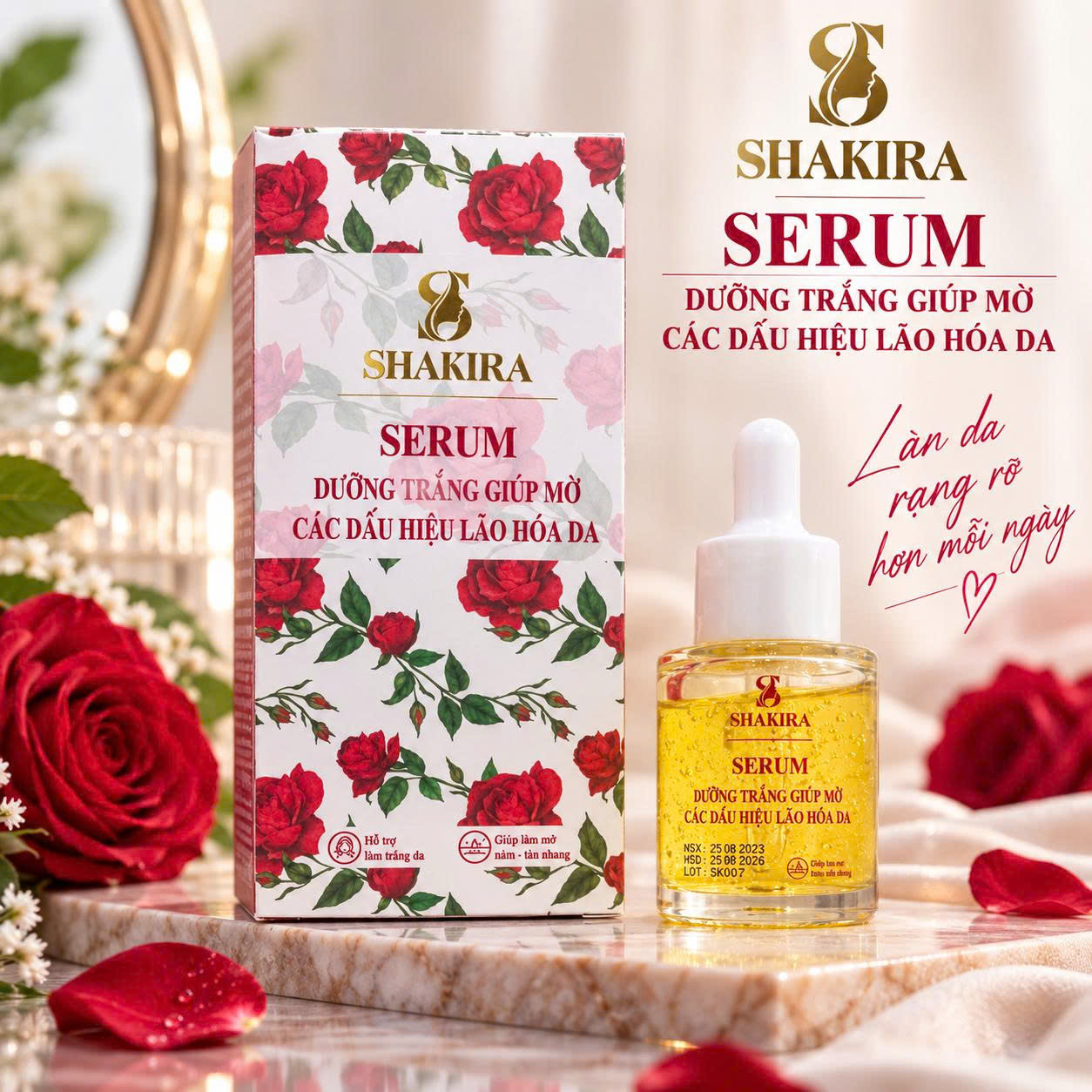 Serum Dưỡng Trắng Da, Mờ Các Dấu Hiệu Lão Hóa Shakira Đăng Dương (20g)